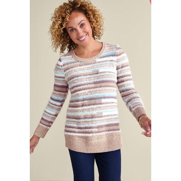 Soft Surroundings Wrenley‎ Stripe Sweater size medium - Picture 1 of 8